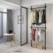 Ceiling Top & Floor Metal Closet Garment Rack Clothes Storage Hanger Organizer